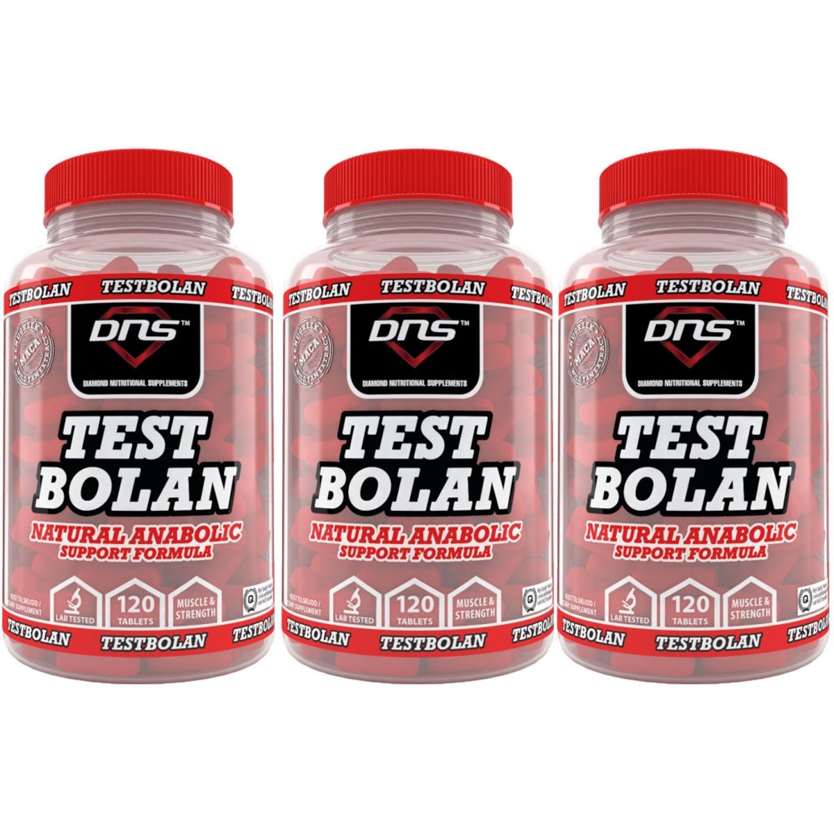 3-Pack Test Bolan - 3 x 120 tabs