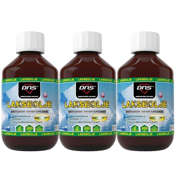 Hovedbilde 3-pack Norsk Flytende Lakseolje - 3 X 200 ml